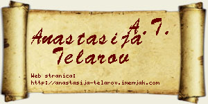 Anastasija Telarov vizit kartica